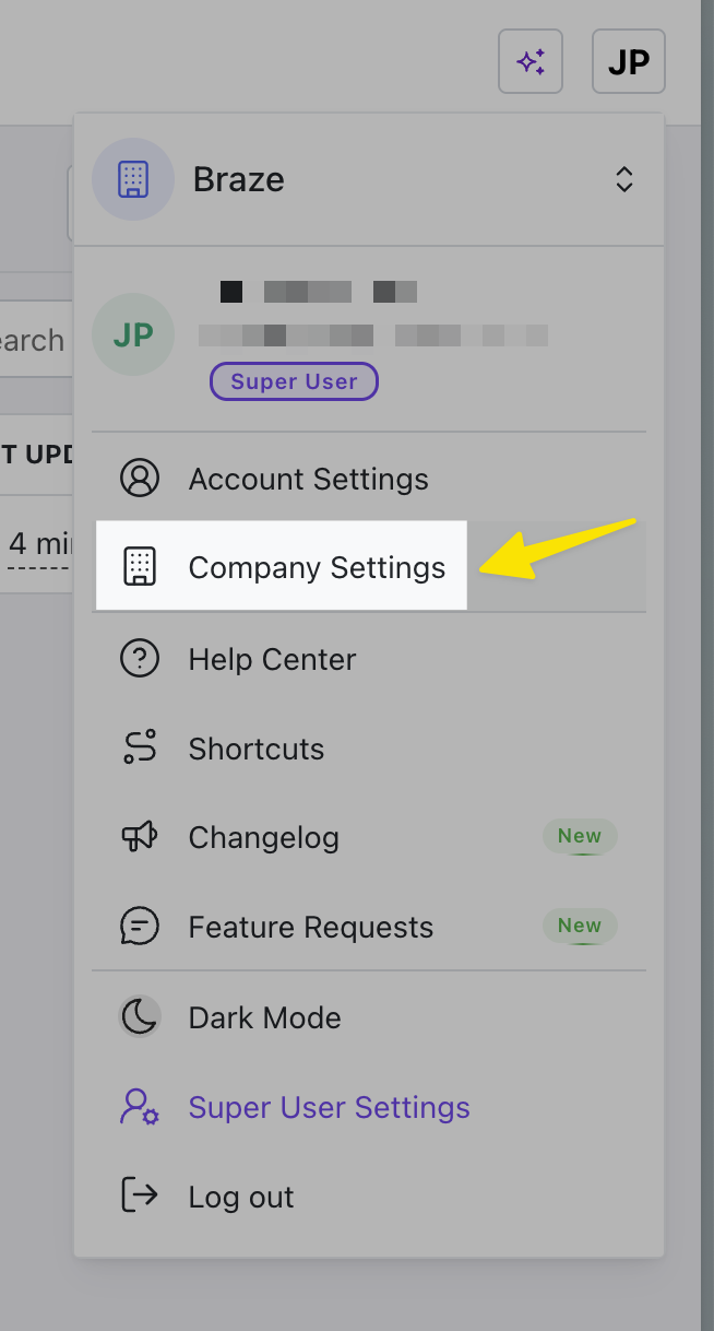 Integração com o Braze.